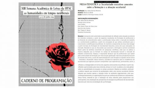 XIII Semana Acadêmica de Letras Universidade Federal de Santa Catarina