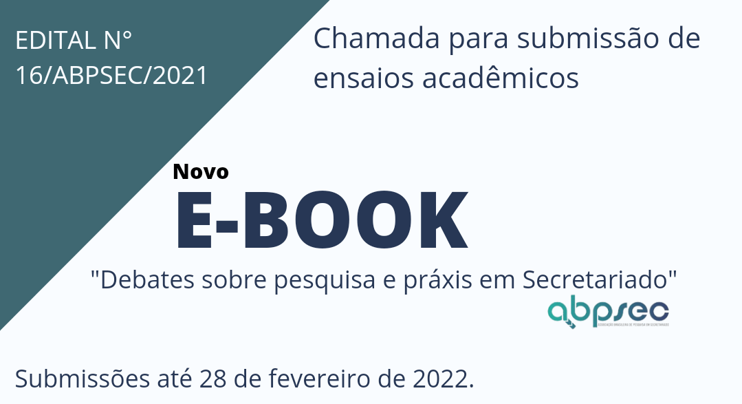 Edital de Submissões de Ensaios Acadêmicos – novo E-book